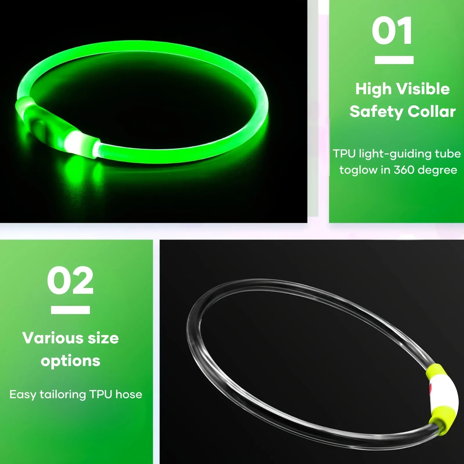 Snoutbound Glow Collar – USB Rechargeable LED Dog Collar for Night Walks